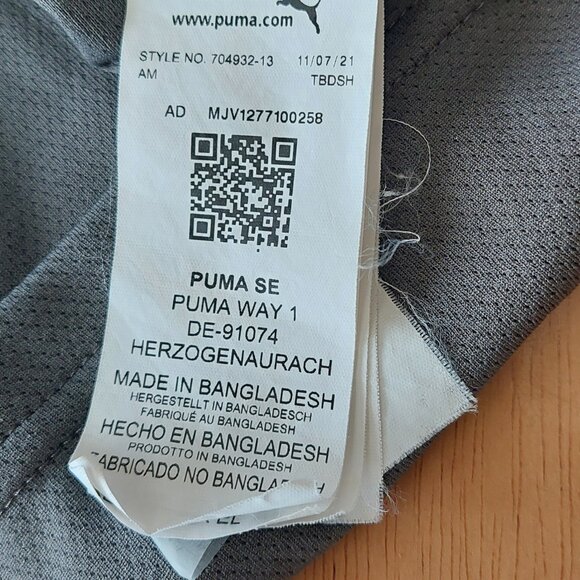 Puma Soccer First Touch Football Jersey Short Sleeve Grey Men's Small - Picture 11 of 13